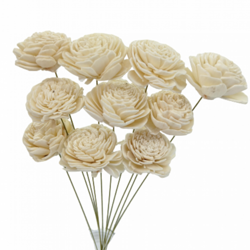 A floral bunch of Handcraft Sola Roses White Flowers